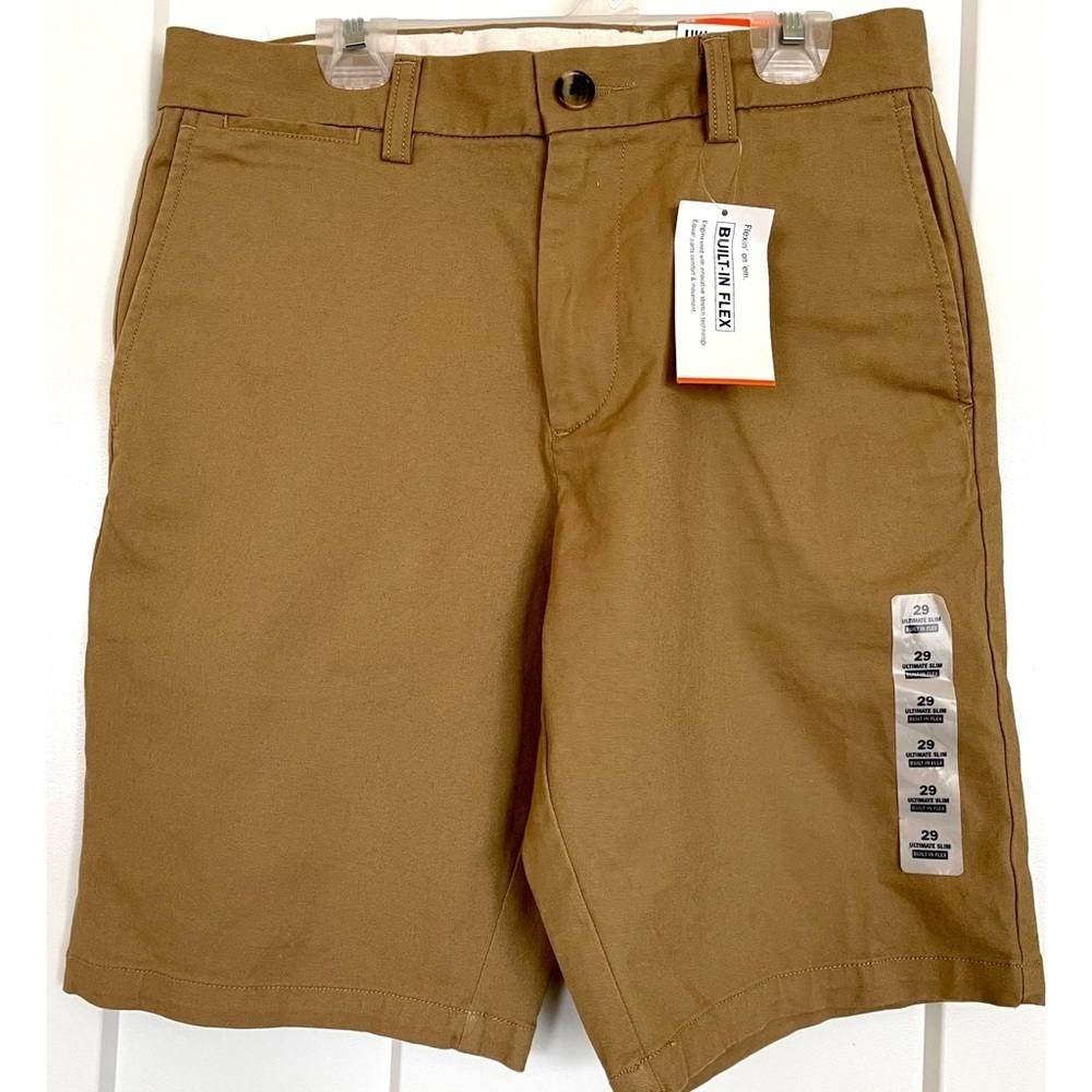 NWT Old Navy Flex Flat Front Khaki Shorts- 29